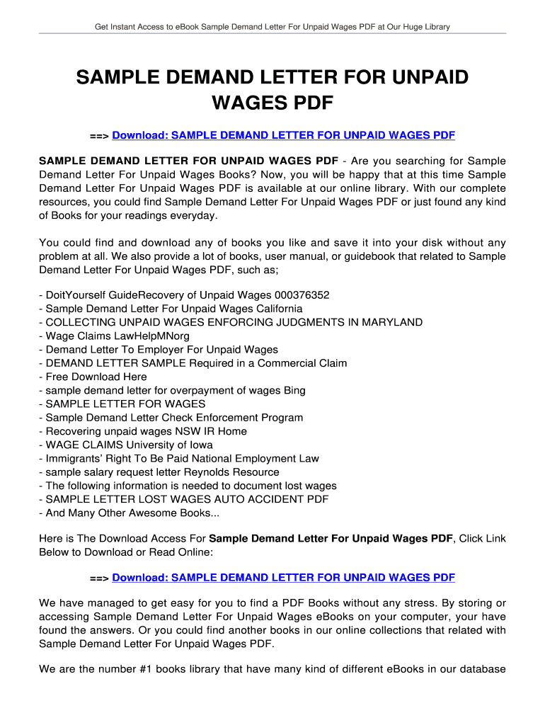How can i claim my unpaid wages