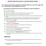 How long do i have to claim unpaid wages