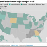 Minimum wage by states 2025