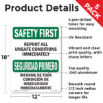 Who to call to report unsafe working conditions